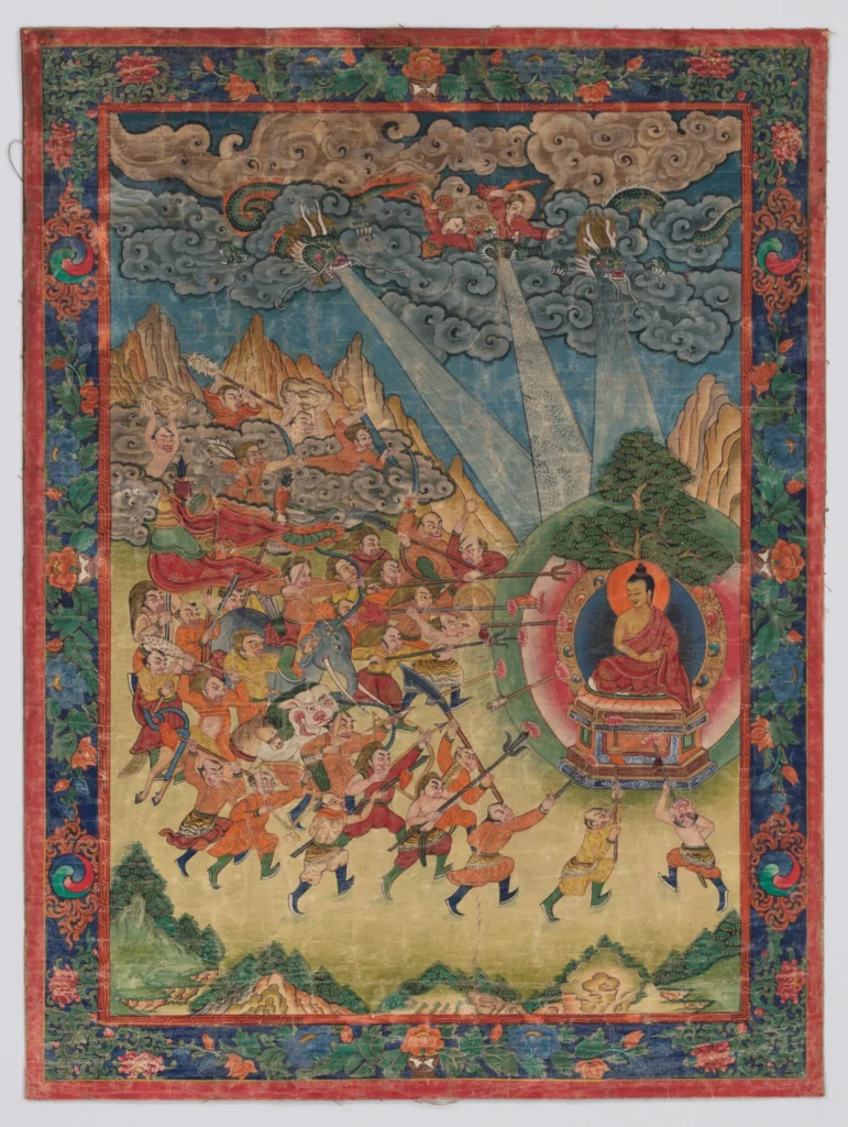 बुद्ध जीवन की घटनाओं का चित्रण और गाथाएँ